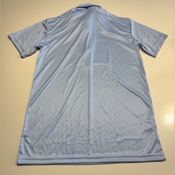 Collars and Co Dress Collar Golf Polo Shirt Size Small Blue Houndstooth - Picture 2 of 7